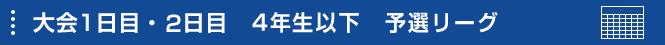 大会1日目・2日目　予選リーグ・スケジュール