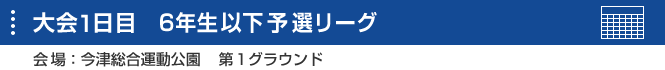 大会1日目　6年生以下予選リーグ