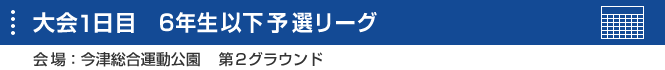 大会1日目　6年生以下予選リーグ