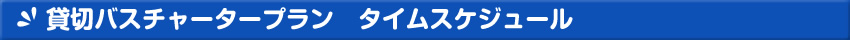 貸切バスチャータープラン　タイムスケジュール